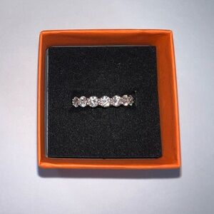 3 CT Moissanite 925 Sterling Silver Eternity Band Ring Size 8